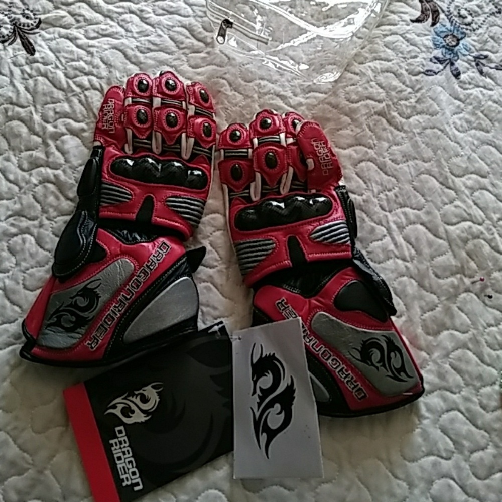 Safety racing/motorcycle gloves red size M